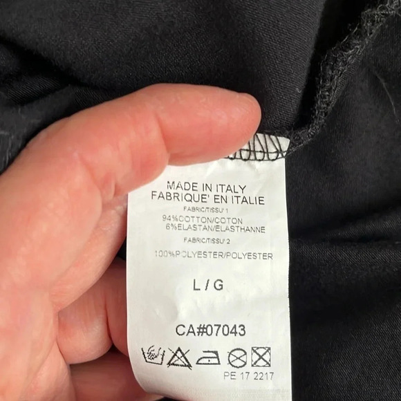 CHEPE ITALY Oversized Cotton Sleeveless Shirt Taffeta Frill , Size L - Picture 8 of 8